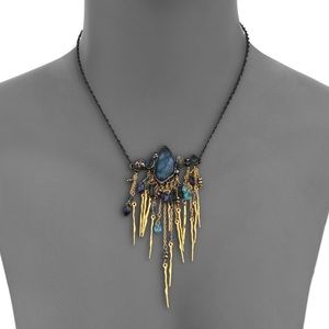 Alexis Bittar Dark Phoenix Stone Tassel Necklace